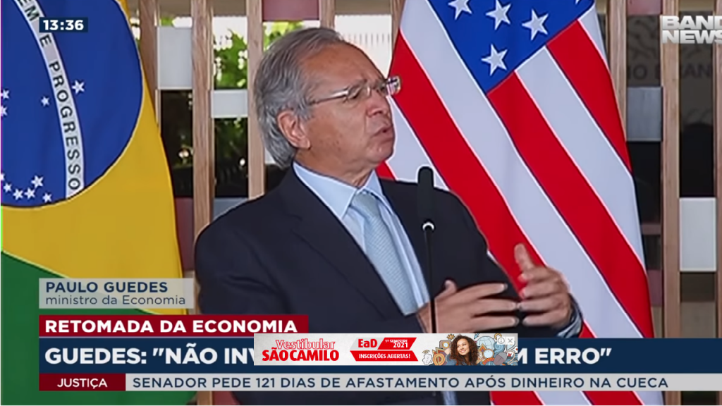 Ministro Paulo Guedes diz que o Brasil está se abrindo à outros países